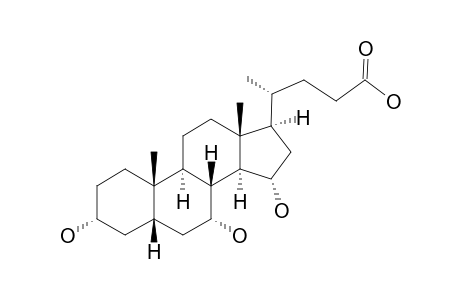 CYGNOCHOLIC-ACID;3-ALPHA,7-ALPHA,15-ALPHA-TRIHYDROXY-5-BETA-CHOLAN-24-OIC-ACID