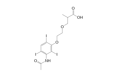 3-[2-(3-acetamido-2,4,6-triodophenoxy)ethoxy]-2-methylpropionic acid