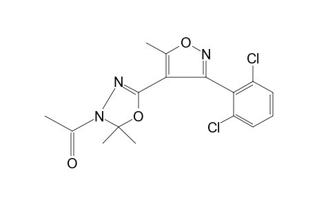 2-[3-(2,6-dichlorophenyl)-5-methyl-4-isoxazolyl]-5,5-dimethyl-deltasquare-1,3,4-oxadiazolin-4-yl methyl ketone