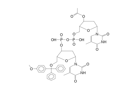 3'-O-ACETYL-5'-(5'-METHOXYTRITYLDEOXYTHYMIDIN-3'-PYROPHOSPHATOYL)DEOXYTHYMIDINE
