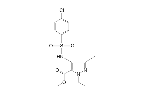 4-(p-chlorobenzenesulfonamido)-1-ethyl-3-methylpyrazole-5-carboxylic acid, methyl ester