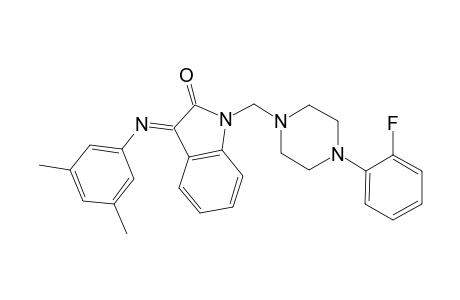 (3E)-3-[(3,5-dimethylphenyl)imino]-1-{[4-(2-fluorophenyl)-1-piperazinyl]methyl}-1,3-dihydro-2H-indol-2-one