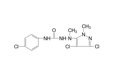 4-(p-chlorophenyl)-1-(3,4-dichloro-1-methylpyrazol-5-yl)-1-methylsemicarbazide