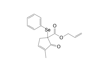 2-keto-3-methyl-1-(phenylseleno)cyclopent-3-ene-1-carboxylic acid allyl ester