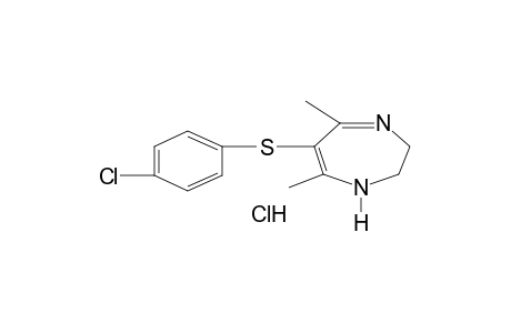 6-[(p-chlorophenyl)thio]-2,3-dihydro-5,7-dimethyl-1H-1,4-diazepine, monohydrochloride