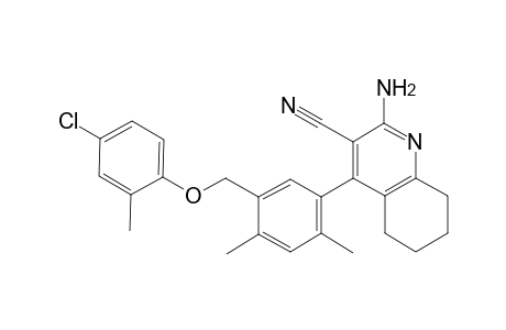 2-Amino-4-{5-[(4-chloro-2-methylphenoxy)methyl]-2,4-dimethylphenyl}-5,6,7,8-tetrahydro-3-quinolinecarbonitrile