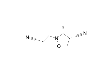 2-Isoxazolidinepropanenitrile, 4-cyano-3-methyl-, cis-
