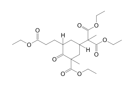 3-carboxy-5-(2-carboxyethyl)-alpha,3-dimethyl-4-oxocyclohexanemalonic acid, tetraethyl ester