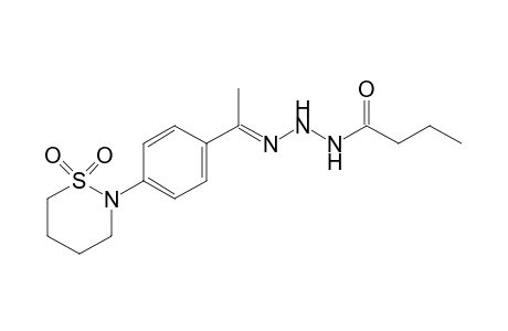 butyric acid, 2-{[alpha-methyl-p-(tetrahydro-2H-1,2-thiazin-2-yl)-benzylidene ]amino}hydrazide, S,S-dioxide