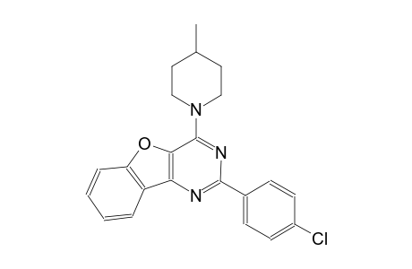 2-(4-chlorophenyl)-4-(4-methyl-1-piperidinyl)[1]benzofuro[3,2-d]pyrimidine