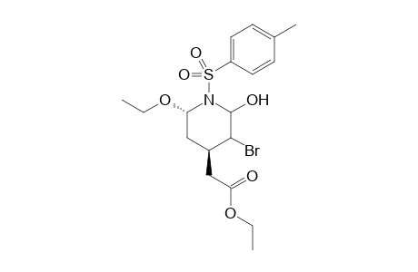 (2S,4R)-Ethyl 2-[5-bromo-2-ethoxy-6-hydroxy-1-(4-methylphenylsulfonyl)-4-piperidinyl]acetate