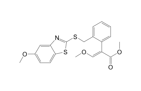 (E)-methyl 3-methoxy-2-(2-((5-methoxy-benzothiazol-2-ylthio)methyl)phenyl)acrylate