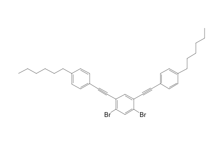 4,4'-((4,6-Dibromo-1,3-phenylene)bis(ethyne-2,1-diyl))bis(hexylbenzene)