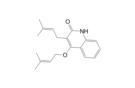 2(1H)-Quinolinone, 3-(3-methyl-2-butenyl)-4-[(3-methyl-2-butenyl)oxy]-