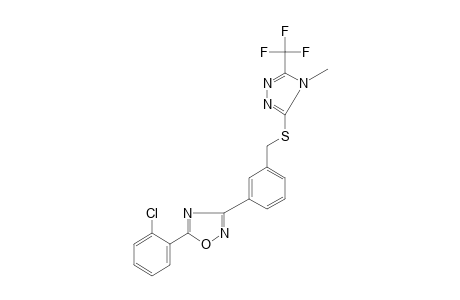 5-(o-chlorophenyl)-3-{alpha-{[4-methyl-5-(trifluoromethyl)-4H-1,2,4-triazol-3-yl]thio}-m-tolyl}-1,2,4-oxadiazole