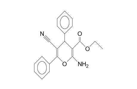 2-Amino-5-cyano-4,6-diphenyl-4H-pyran-3-carboxylic acid ethyl ester