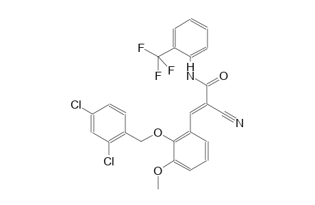 (2E)-2-cyano-3-{2-[(2,4-dichlorobenzyl)oxy]-3-methoxyphenyl}-N-[2-(trifluoromethyl)phenyl]-2-propenamide