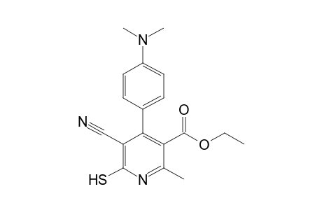 5-cyano-4-[p-(dimethylamino)phenyl]-6-mercapto-2-methylnicotinic acid,  ethyl ester
