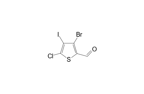 3-bromo-5-chloro-4-iodothiophene-2-carbaldehyde