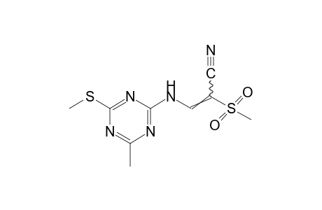 3-{[4-methyl-6-(methylthio)-s-triazin-2-yl]amino}-2-(methylsulfonyl)acrylonitrile