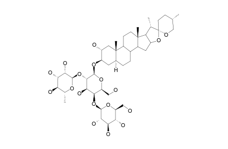 GITOGENIN-3-O-[O-ALPHA-L-RHAMNOPYRANOSYL-(1->2)-O-[BETA-D-GLUCOPYRANOSYL-(1->4)]-BETA-D-GALACTOPYRANOSIDE]