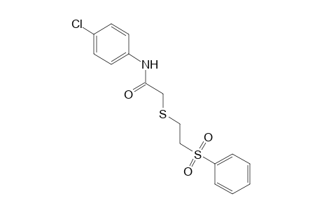 4'-chloro-2-{[2-(phenylsulfonyl)ethyl]thio}acetanilide