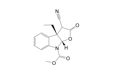 N-CARBOXYMETHOXY-3-CYANO-3A-ETHYL-FURO-[2,3-B]-INDOLE-2-ONE;MAIN_DIASTEREOMER;CIS_FUSED_TRICYClIC_GAMMA-LACTONE