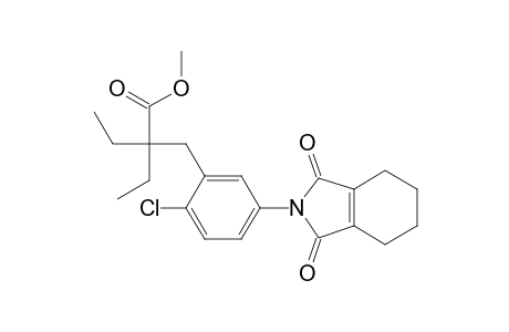 Benzenepropanoic acid, 2-chloro-alpha,alpha-diethyl-5-(1,3,4,5,6,7-hexahydro-1,3-dioxo-2H-isoindol-2-yl)-, methyl ester