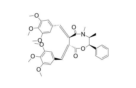 (E,E)-2,3-di(3,4,5-Trimethoxybenzylidene)succinate (-)-ephedrine