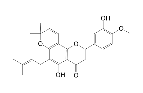 (2S)-6-(GAMMA,GAMMA-DIMETHYLALLYL)-5,3'-DIHYDROXY-4'-METHOXY-6'',6''-DIMETHYLPYRAN-[2'',3'':7,8}-FLAVANONE