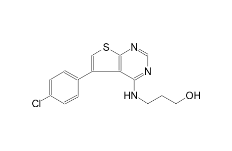 3-{[5-(4-chlorophenyl)thieno[2,3-d]pyrimidin-4-yl]amino}-1-propanol