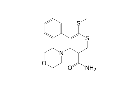 4-Morpholino-5-phenyl-6-methylthio-3,4-dihydro-2H-pyran-3-carboxamide