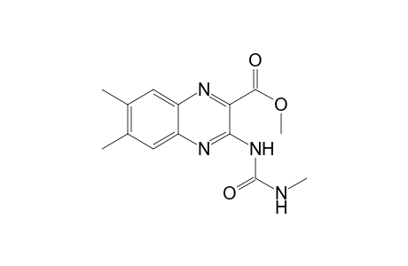 2-Quinoxalinecarboxylic acid, 6,7-dimethyl-3-[[(methylamino)carbonyl]amino]-, methyl ester