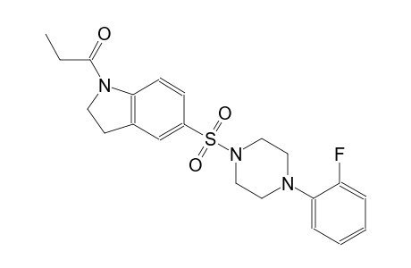 5-{[4-(2-fluorophenyl)-1-piperazinyl]sulfonyl}-1-propionylindoline