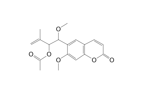 6-(2-Hydroxy-1-methoxy-3-methylbut-3-enyl)-7-methoxychromen-2-one, ac derivative