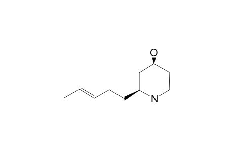 (2S,4S)-2-[(E)-pent-3-enyl]-4-piperidinol