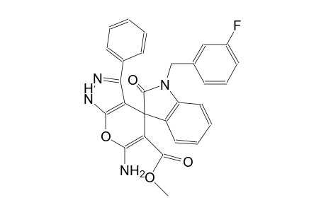 methyl 6'-amino-1-(3-fluorobenzyl)-2-oxo-3'-phenyl-1'H-spiro[indoline-3,4'-pyrano[2,3-c]pyrazole]-5'-carboxylate