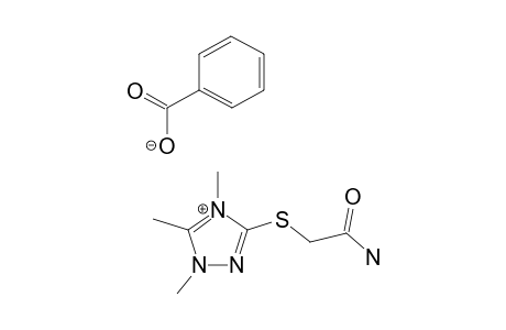 3-((2-amino-2-oxoethyl)thio)-1,4,5-trimethyl-1H-1,2,4-triazol-4-ium benzoate