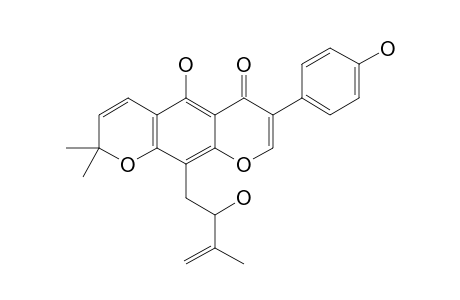 ERYSENEGALENSEIN_M;5,4'-DIHYDROXY-8-(2'''-HYDROXY-3'''-METHYLBUT-3'''-ENYL)-2'',2''-DIMETHYLPYRANO-[5''.6'':6.7]-ISOFLAVONE