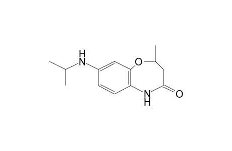 3-Isopropylamino-6-methyl-6,7-dihydro-9H-5-oxa-9-azabenzocyclohepten-8-one