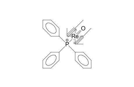 Bis(/.eta.-2/-2-butyne)-triphenylphosphino rhenium oxide cation