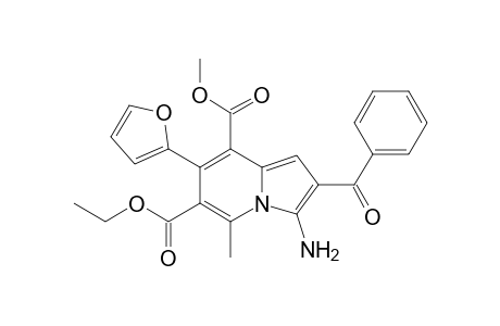 3-AMINO-2-BENZOYL-7-(2-FURYL)-5-METHYL-INDOLIZINE-6,8-DICARBOXYLIC-ACID-6-ETHYL-8-METHYLESTER