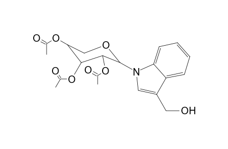 Indole, 1-(3,4,5-triacetoxy-2-oxanyl)-3-hydroxymethyl-