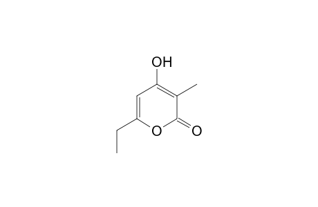 MARILACTONE;6-ETHYL-4-HYDROXY-3-METHYL-2-H-PYRAN-2-ONE