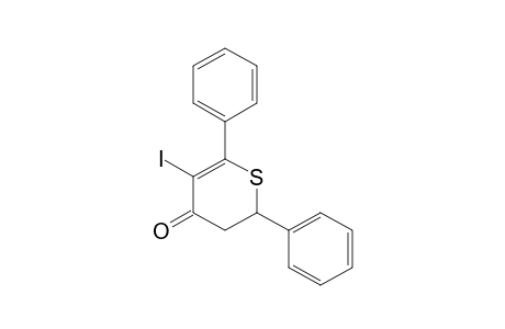 4H-thiopyran-4-one, 2,3-dihydro-5-iodo-2,6-diphenyl-