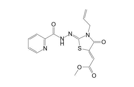 (Z)-Methyl-2-[(Z)-3-allyl-4-oxo-2-(2-picolinoylhydrazono)-thiazolidin-5-ylidine]acetate