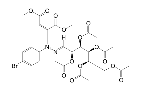 (E)-D-galactose, (E)-(p-bromophenyl)(1,2-dicarboxyvinyl)hydrazone, 2,3,4,5,6-pentaacetate, dimethyl ester