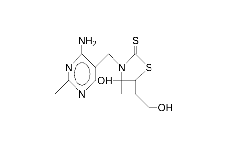 3-(4-Amino-2-methyl-5-pyrimidinyl)methyl-trans(?)-4-hydroxy-4-methyl-5-(2-hydroxy-ethyl)-thiazolidine-2-thione