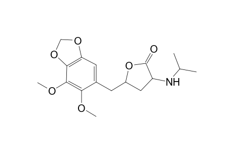 2(3H)-Furanone, 5-[(6,7-dimethoxy-1,3-benzodioxol-5-yl)methyl]dihydro-3-[(1-methylethyl)amino]-