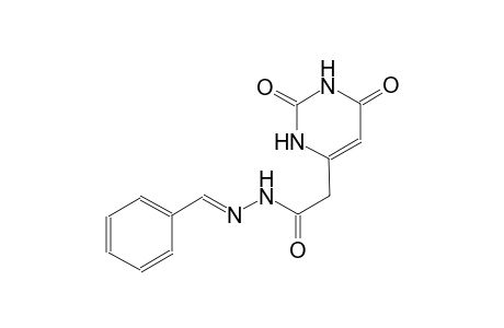 4-pyrimidineacetic acid, 1,2,3,6-tetrahydro-2,6-dioxo-, 2-[(E)-phenylmethylidene]hydrazide